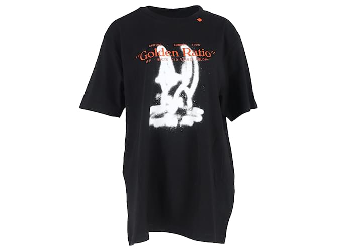 Off White T-shirt Off-White Cartoon S/S in cotone nero