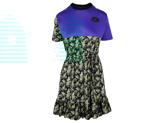 Abito tunica con stampa di rosa Louis Vuitton - anni 10 Multicolore