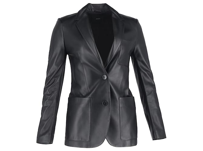 Blazer monopetto in pelle nera Joseph Jacques Nero