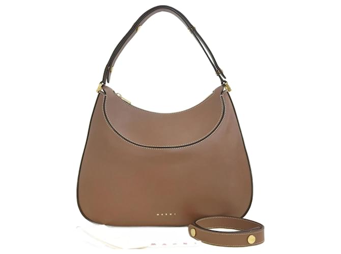 & Other Stories Borsa in pelle 2 in 1 Marni Milano grande Marrone