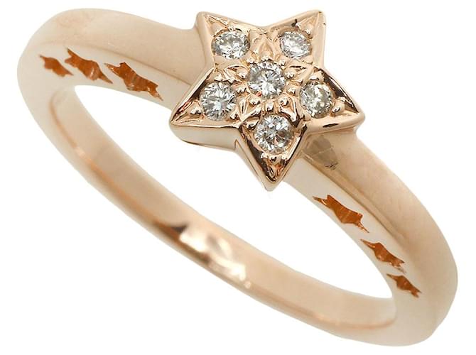 & Other Stories Anello in oro rosa K18PG con diamante da 0,10 ct a forma di stella D'oro