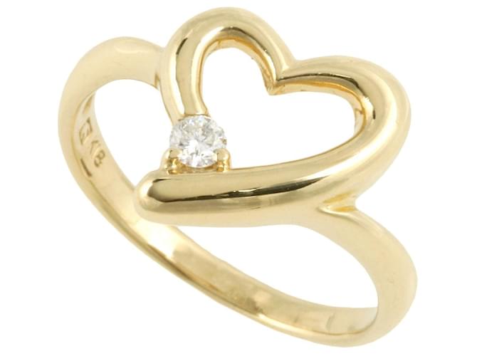& Other Stories Anello a forma di cuore in diamante K18YG misura 11 D'oro