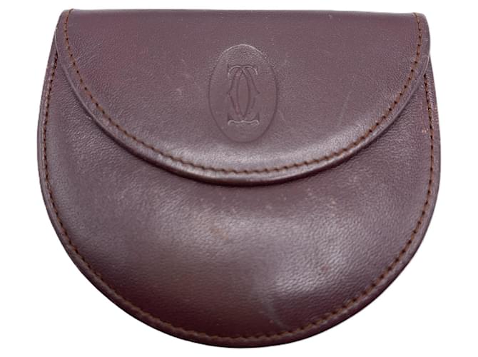 Portamonete in pelle Cartier Unisex Bordò