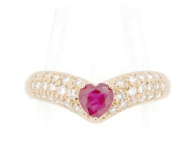 & Other Stories Anello in Rubino e Diamante Au750 Star Jewelry Rosso