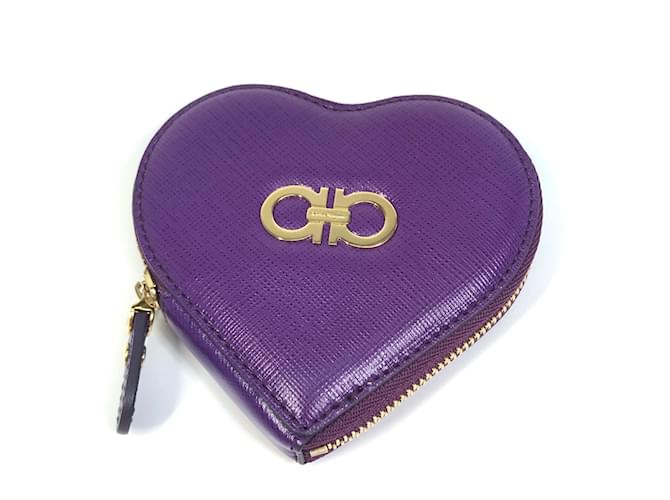 Portafoglio Gancini AU-22 di Salvatore Ferragamo Porpora