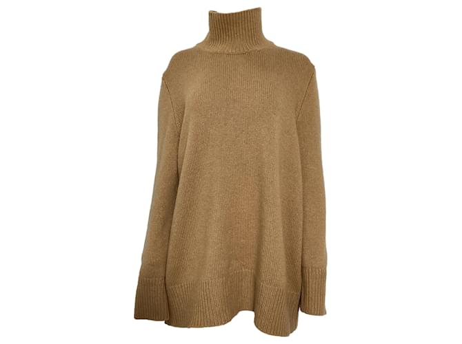 Il maglione a collo alto Mélange Hepny di The Row in cashmere marrone Rosso