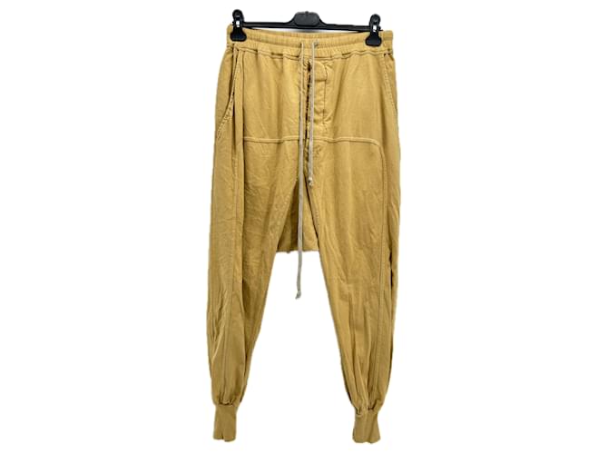 Pantaloni RICK OWENS T.International S Cotone Giallo