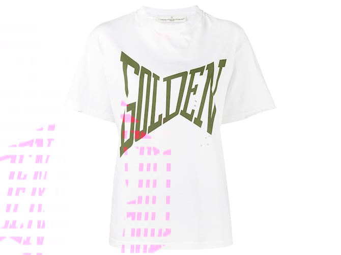 T-shirt "Golden" di Golden Goose Bianco