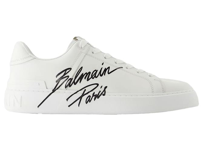 Sneakers B-Court - Balmain - Pelle - Bianco