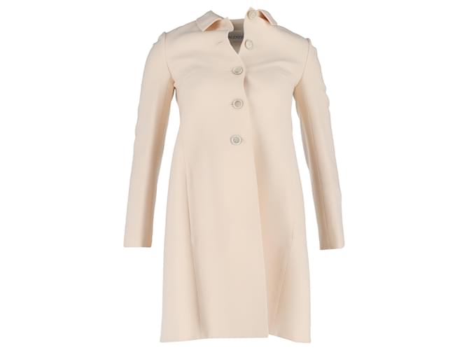 Cappotto Valentino Garavani in lana crema Bianco Crudo