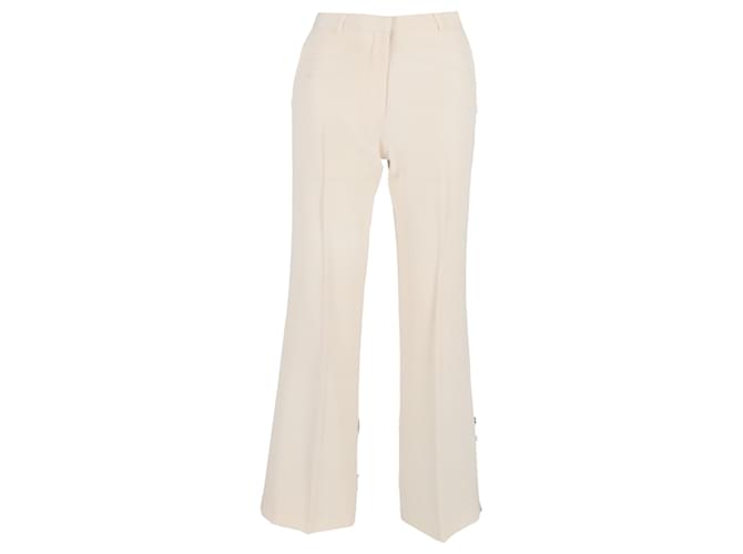 The row Pantaloni svasati Row in cotone crema Bianco Crudo
