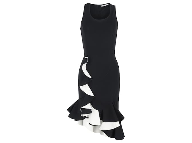 Abito senza maniche a volant Givenchy in viscosa nera Nero