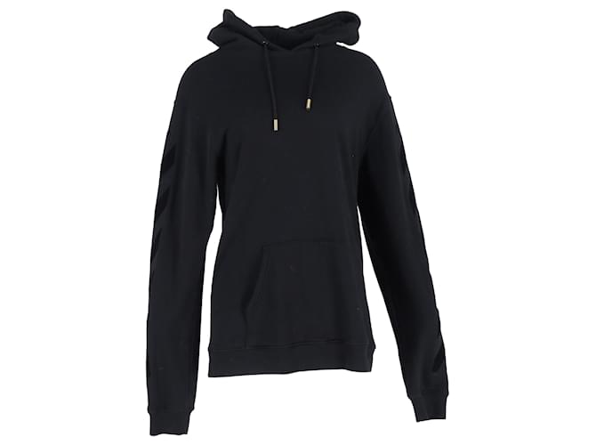 Off White Hoodie con logo a righe Off-White in cotone nero