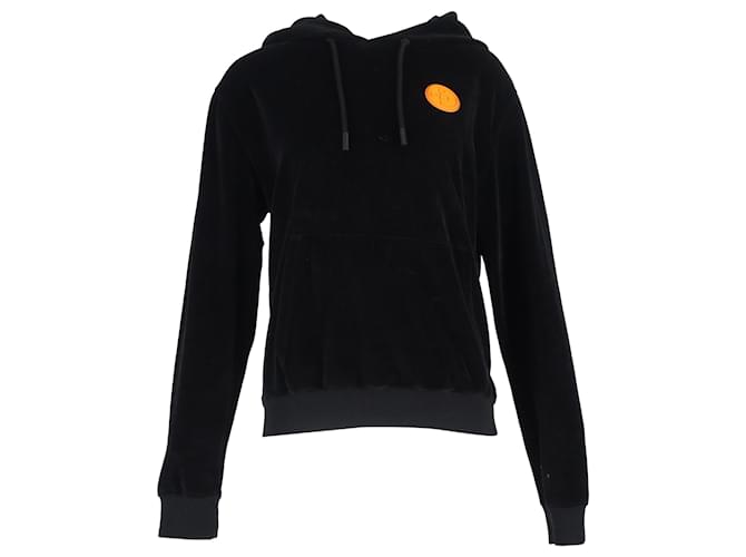 Off White Hoodie Off-White con Dettaglio Freccia in Velluto Nero