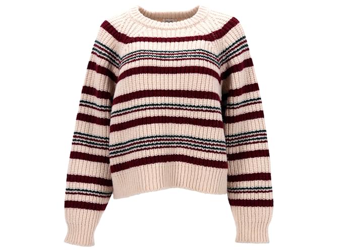 Céline Maglione a collo rotondo a righe Celine in lana multicolore