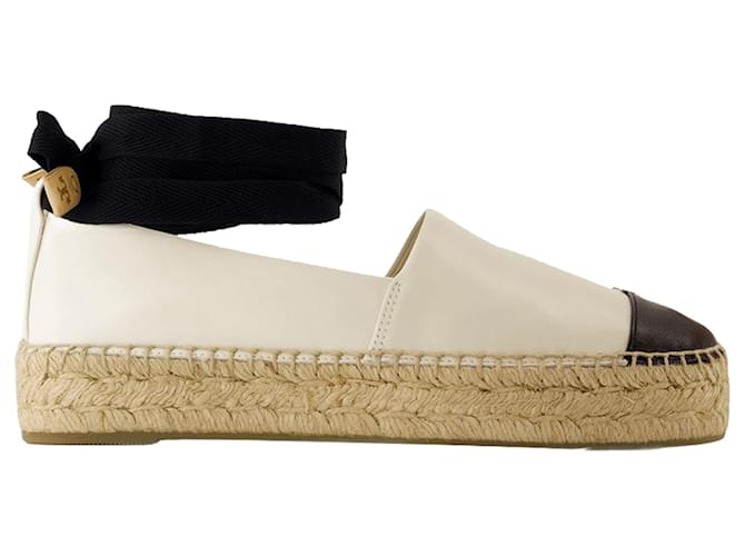Espadrillas con punta cap - Tory Burch - Pelle - Bianco