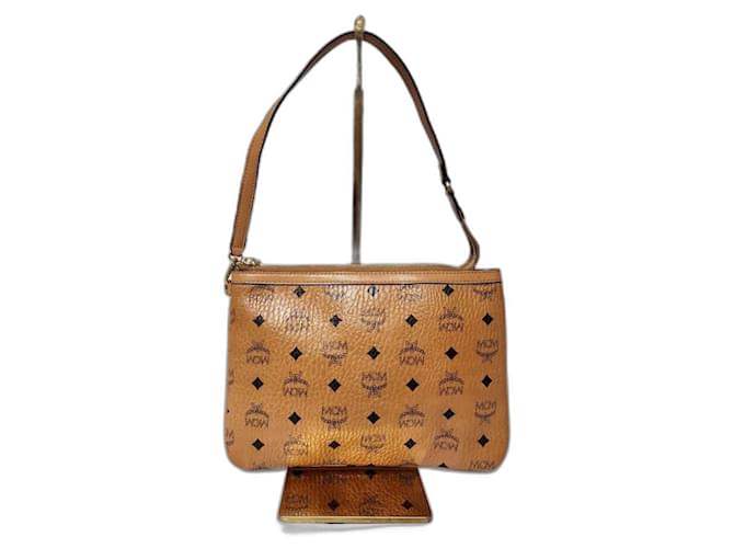 Pochette MCM Visetos Marrone Cognac
