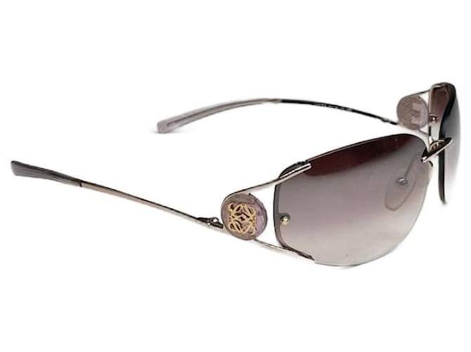 Occhiali da sole senza montatura Loewe Madrid vintage viola argento Porpora