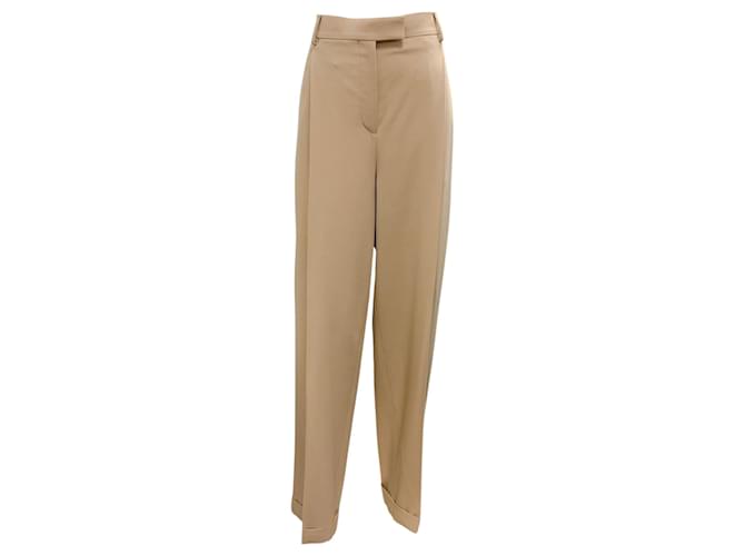 Salvatore Ferragamo Pantaloni in lana beige Ferragamo 2023