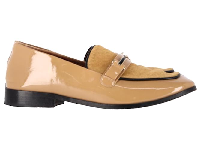 Autre Marque Mocassini Newbark Melanie in pelle verniciata beige