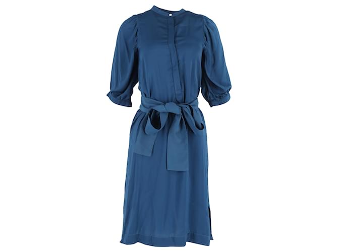 Autre Marque Abito corto in lino blu Heidi Merrick Chambray Mason