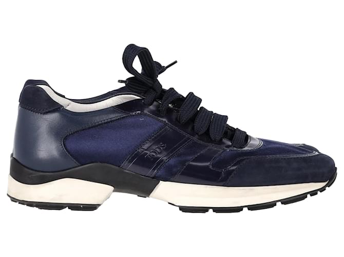 Sneakers Fondo Sportivo Tod's in blu navy in materiali misti
