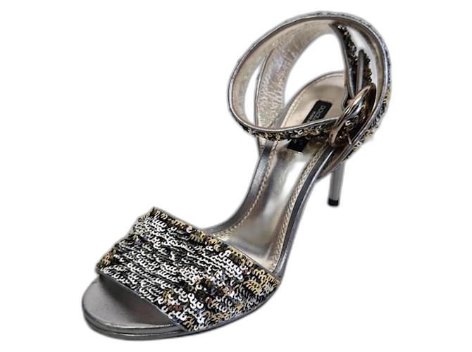 Scarpe con paillettes Dolce & Gabbana Argento