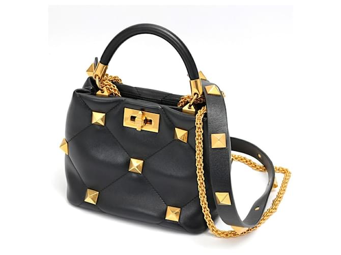 Borsa a Spalla Valentino Roman Stud Nero