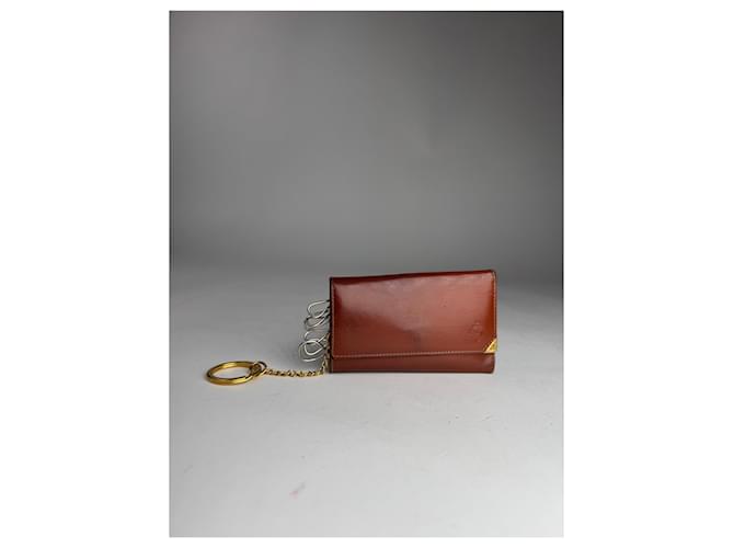 Portachiavi in pelle marrone Loewe Madrid vintage