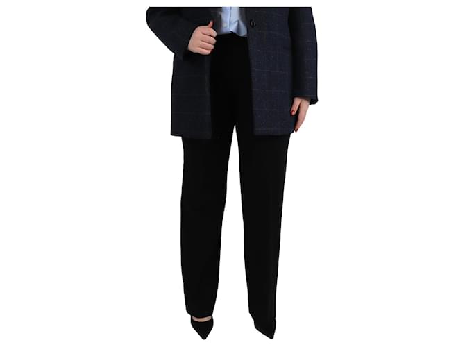 Akris Pantaloni di lana nera - taglia UK 14 Nero