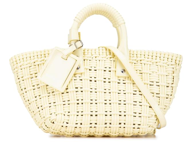 Balenciaga Panier Bistro XS in ecopelle gialla Giallo
