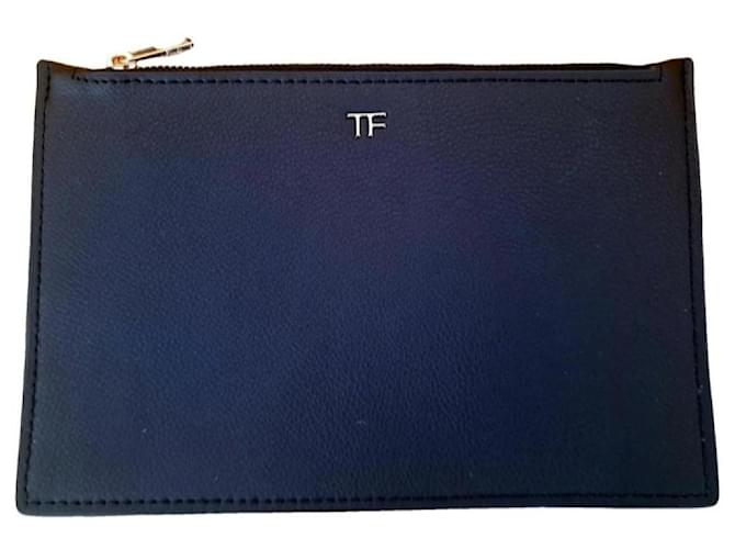 Tom Ford Clutch in pelle vegana Nero