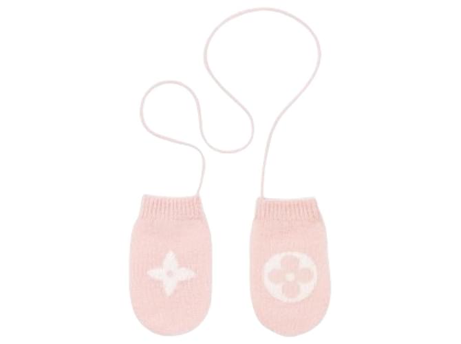 LOUIS VUITTON Nuove muffole in cashmere (vendute separatamente dal 'set') Rosa
