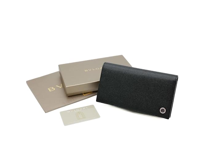 Bulgari Portafoglio Bvlgari Man a due pieghe Nero Blu