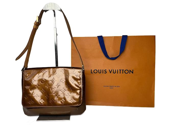Alma Borsa in pelle Vernis Louis Vuitton vintage marrone