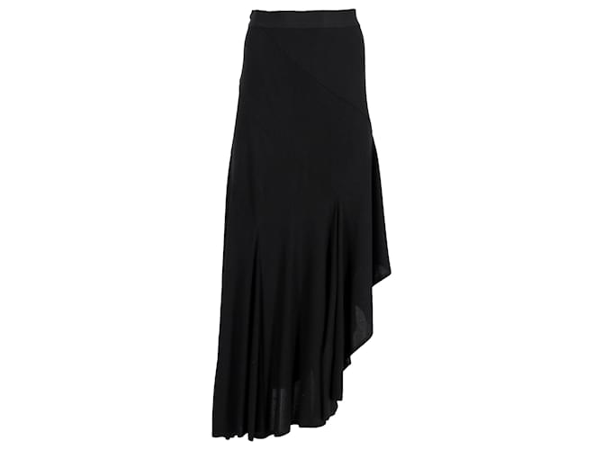 Gonna midi asimmetrica Max Mara in viscosa nera Nero