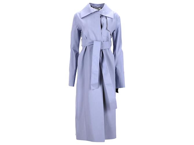 Trench coat con cintura e bottoni sicuri Jil Sander in cotone viola Porpora