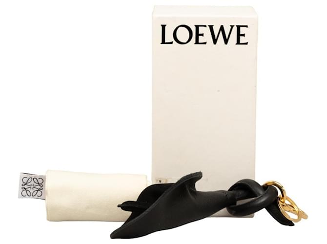 Portachiavi in pelle nera Loewe Nero
