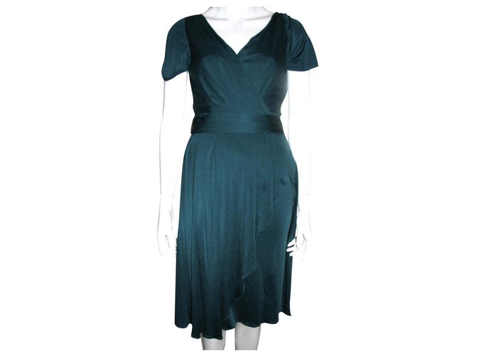 Temperley London Abito in seta color smeraldo Londra Temperley Verde scuro