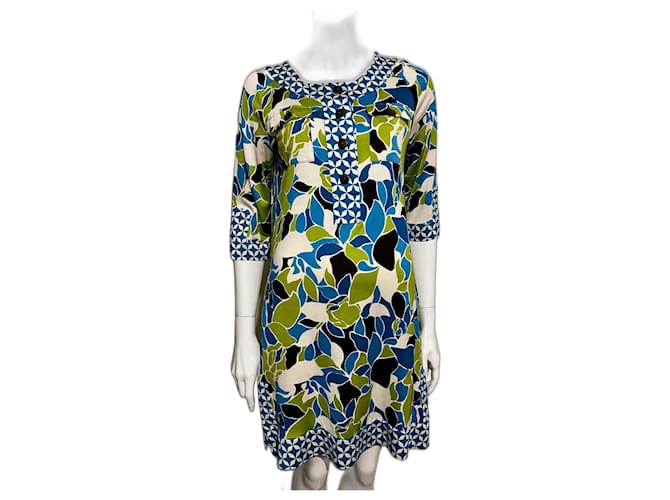 Diane Von Furstenberg Abito in jersey di seta con stampa floreale astratta DvF Boswana Multicolore