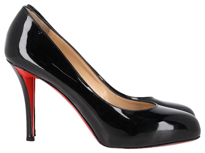 Christian Louboutin Dolly Pumps in pelle verniciata nera Nero
