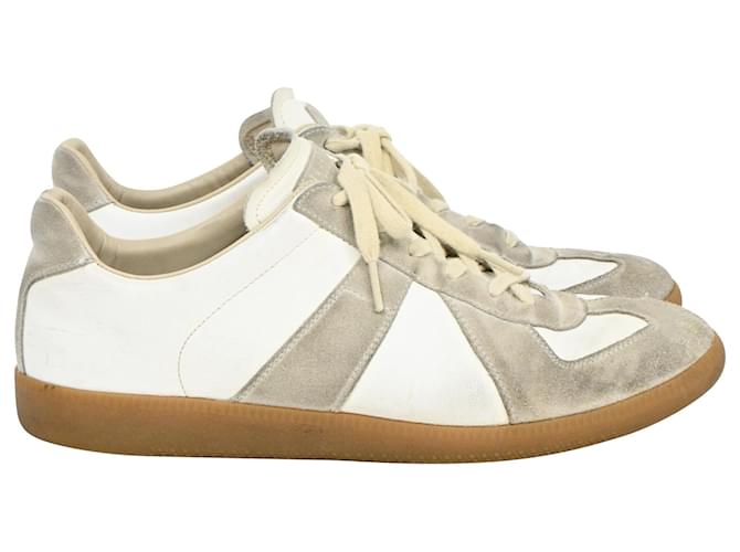 Maison Martin Margiela Sneakers Replica Maison Margiela in pelle di vitello bianca Bianco Crudo