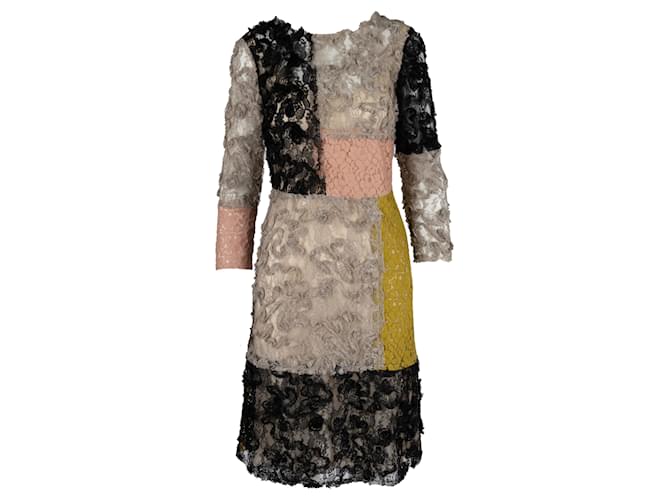 Abito in pizzo colorblock Moschino Cheap and Chic - anni '10 Multicolore