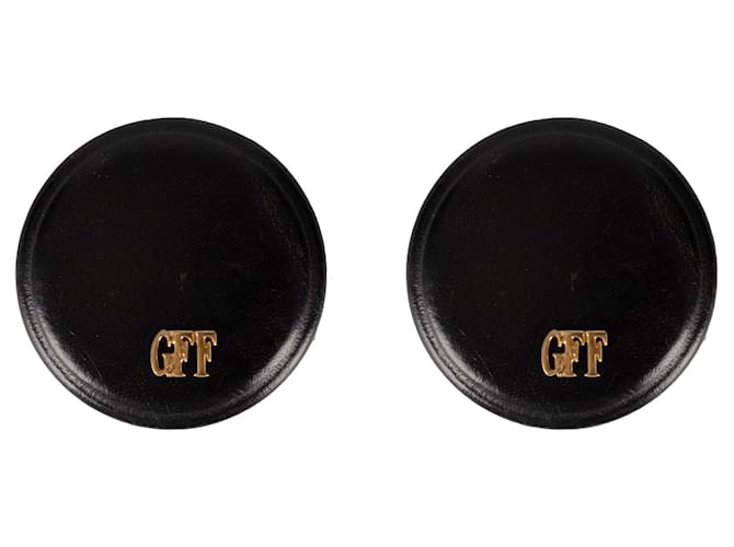 Orecchini a clip Gianfranco Ferré - anni '90 Nero