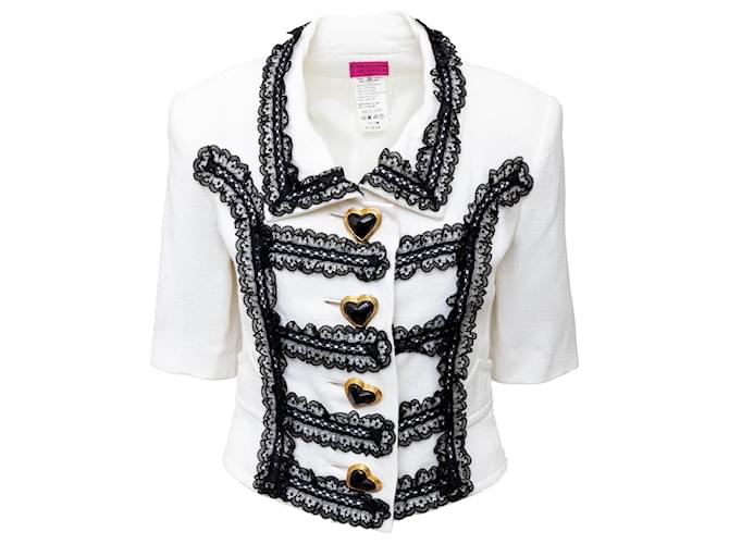 Giacca con pizzo Christian Lacroix - anni '90 Bianco