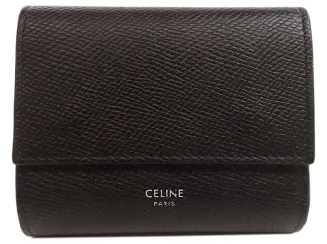Céline Portafoglio bi-fold Celine in pelle di vitello Nero