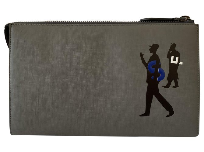 Salvatore Ferragamo Custodia da viaggio in pelle Grigio