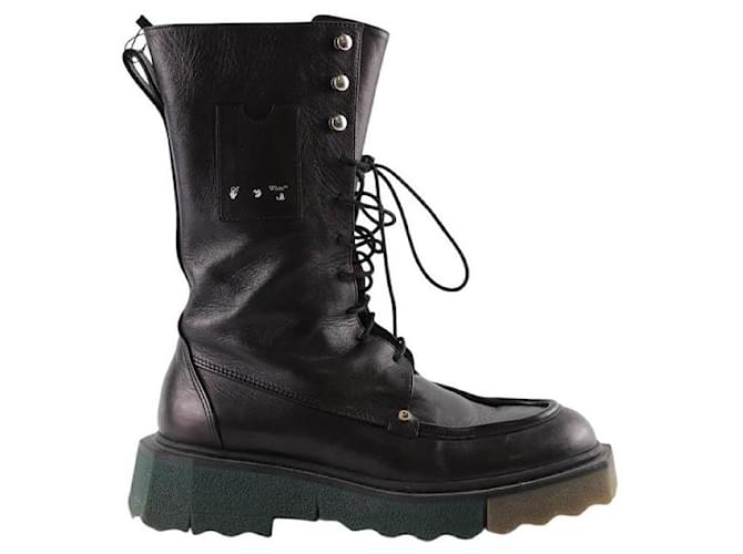 Off White Stivali in pelle Nero