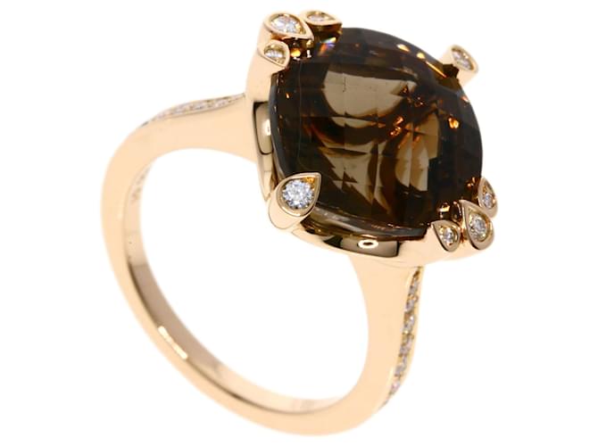Anello in quarzo fumé e diamante Cartier Indomistelle