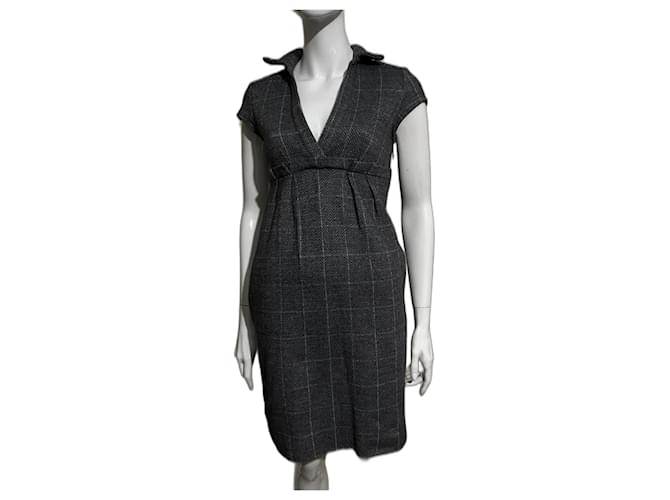 Diane Von Furstenberg Abito Bund vintage DvF da un tweet Grigio